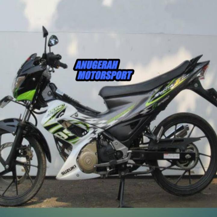 Striping Satria Fu 2012 2013 hijau putih edisi 99