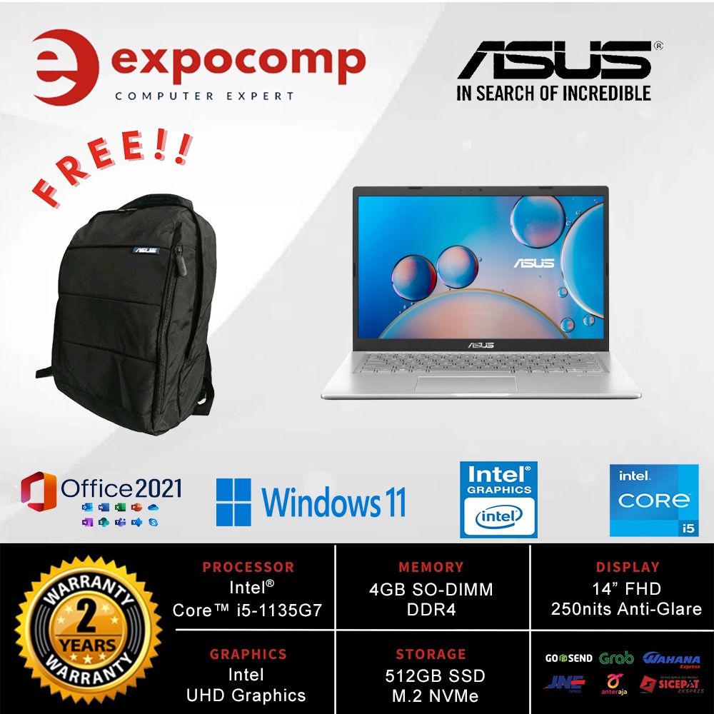 ASUS VIVOBOOK A416EAO-FHD551 SILVER CORE i5-1135G7