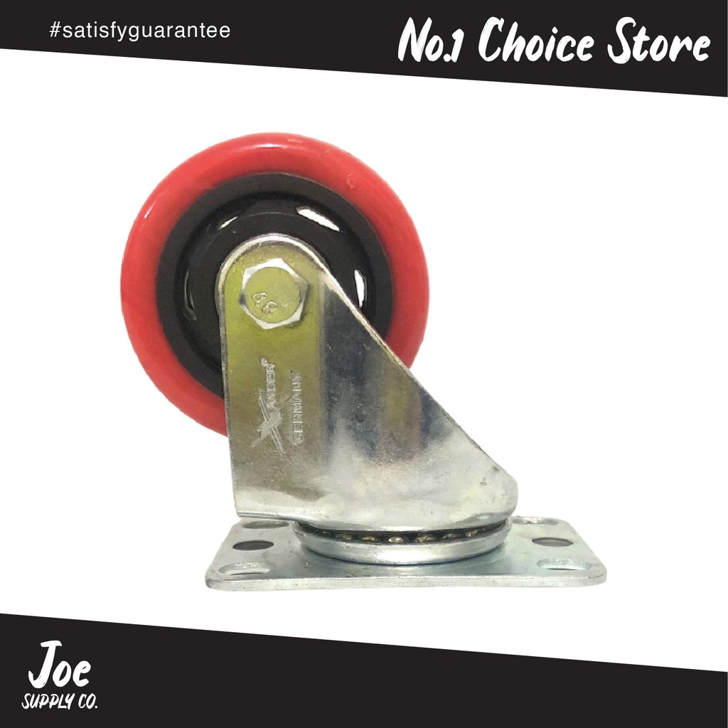 Xander Roda Troli Trolley Trolly PU Hidup 3 inch 75 mm Roda Etalase