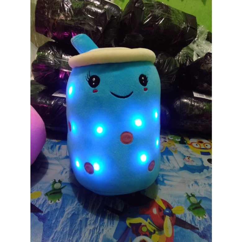 Boneka boba jumbo led seukuran galon / boba jumbo / bantal boba / boneka viral