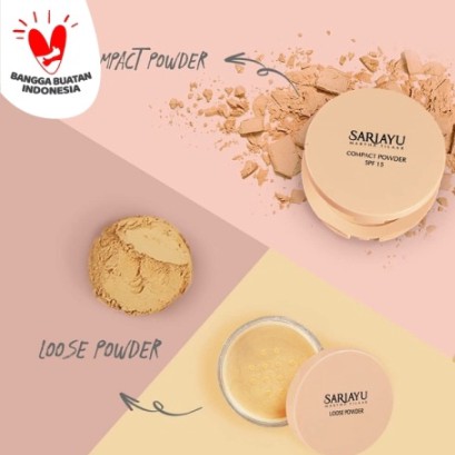 ⭐ BAGUS ⭐ SARIAYU LOOSE / COMPACT POWDER  TWC SPF 15 14gr Kemasan Baru | Bedak Padat / Tabur