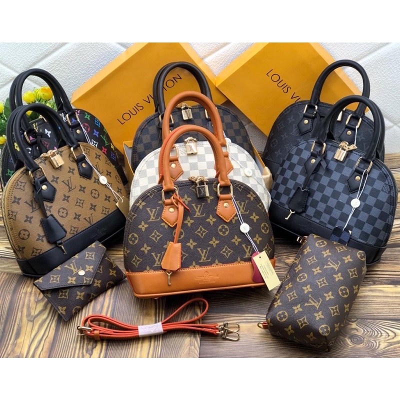 TAS IMPORT SLEMPANG LV ALMA DAMIER MINI FREE BOX & PAPERBAG - Putih di Dc  Coll | Tokopedia