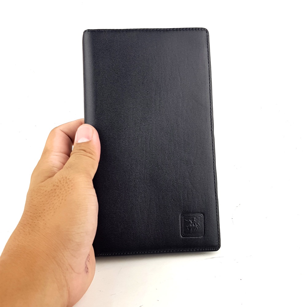 Dompet Panjang Pria Kulit Asli Brand Lokal Original Resmi - David Jones 7107 Black Hitam