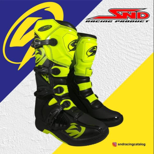 Sepatu boots balap motor cross snd racing