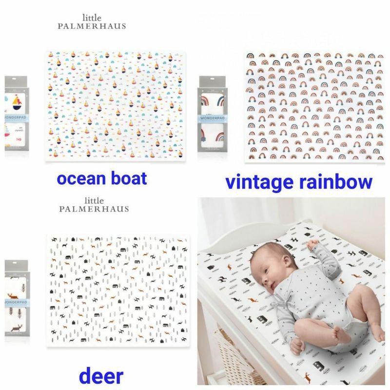 Wonderpad Little Palmerhaus The Ultimate Waterproof Pad Perlak Bayi - Vintage Rainbow