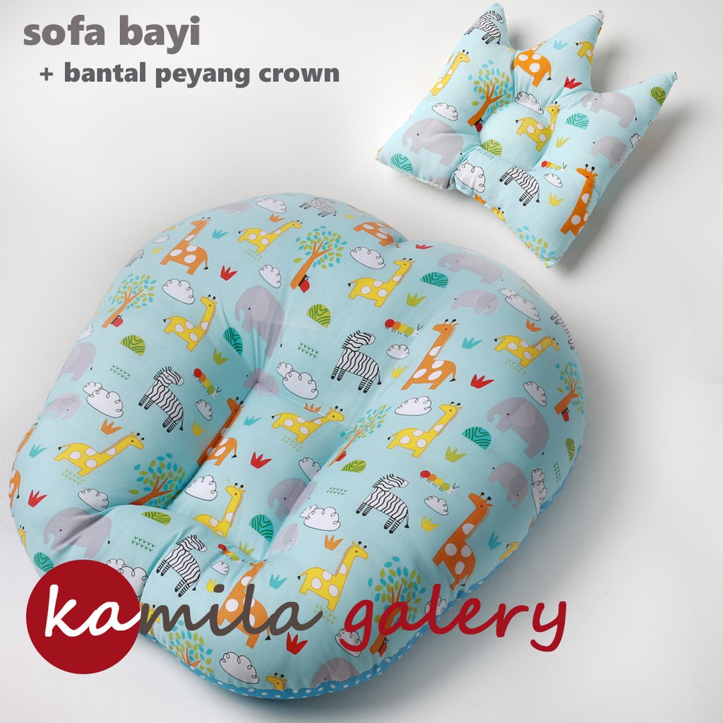 TERMURAHH!! KASUR BAYI MULTIFUNGSI  SOFA BABY + BANTAL PEYANG BAYI MODEL CROWN