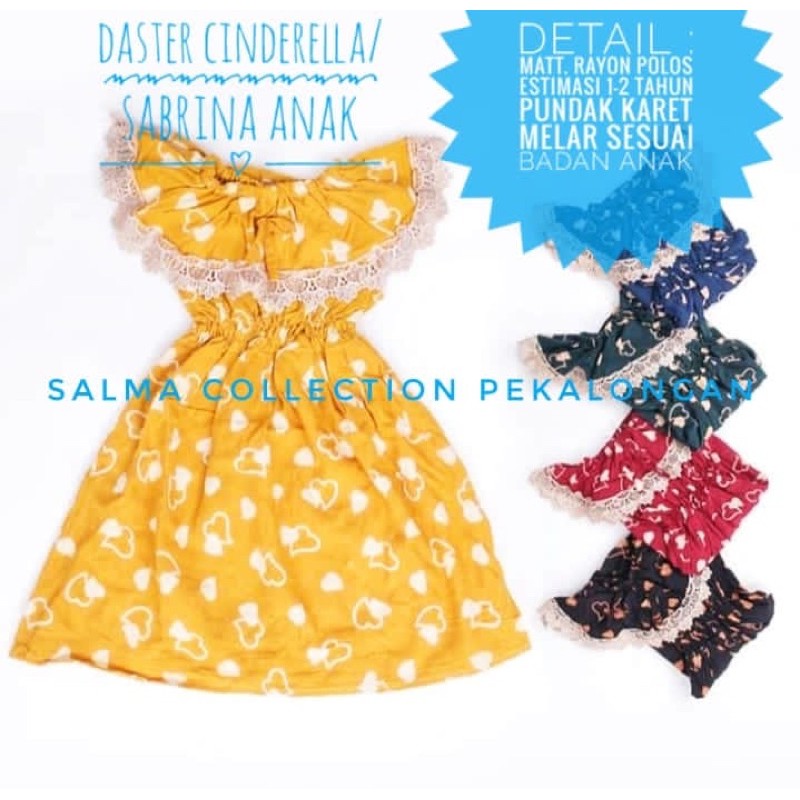 BAJU ANAK DASTER ARAB RENDA ANAK SABRINA USIA 1-2 TAHUN (CINDERELLA)
