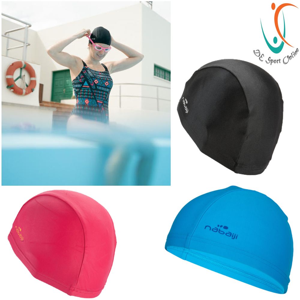 TOPI RENANG ANAK DAN DEWASA PRODUK IMPORT TOPI RENANG MESCHAP FABRIC SWIMMING CAP ORIGINAL MESCHAP SWIMMING SIZE S DAN L