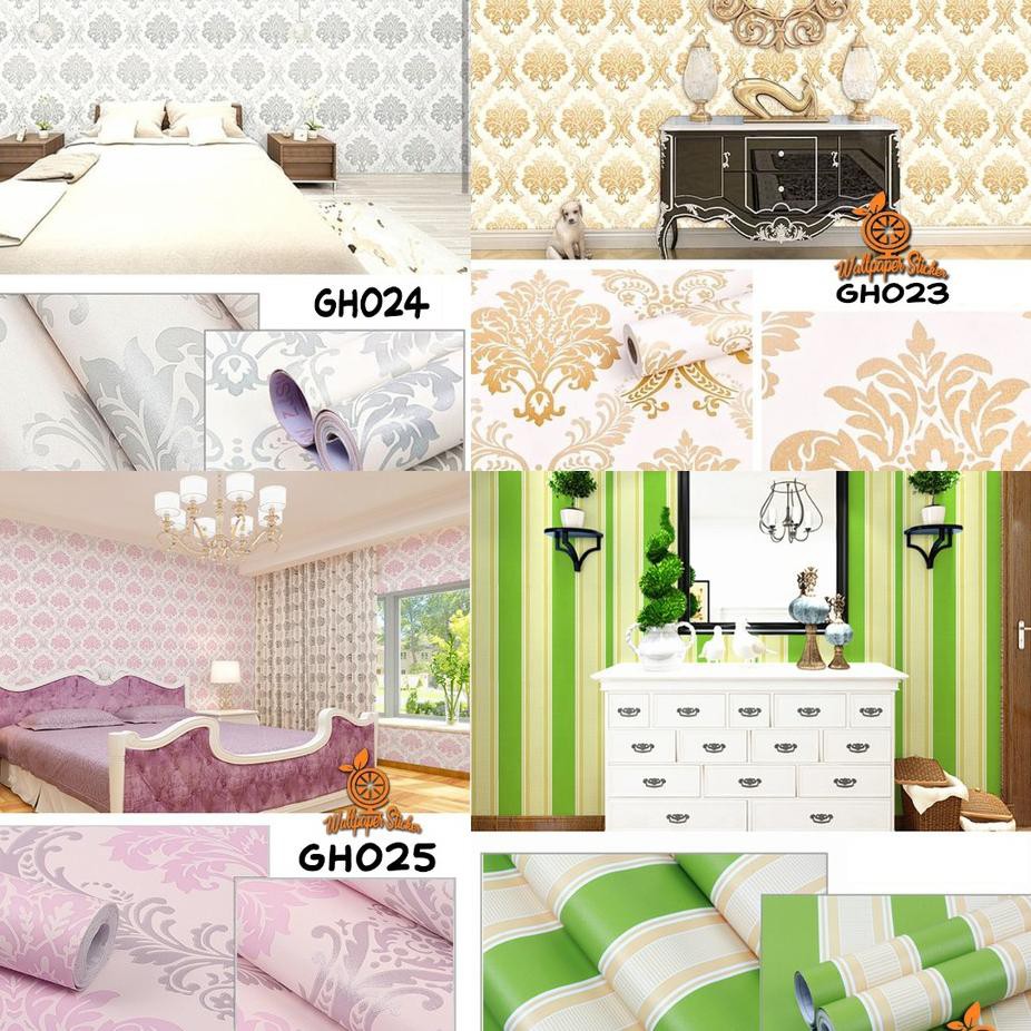 Wallpaper / Wall Sticker 45cm x 10m KAYU COKLAT GH052  wallpaper dinding