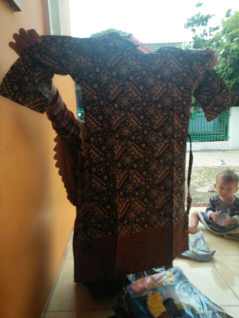 Batik Keluarga - Batik Couple Keluarga Muslim Motif Batik Mataram Ayah Ibu Anak Cowok Anak Cewek