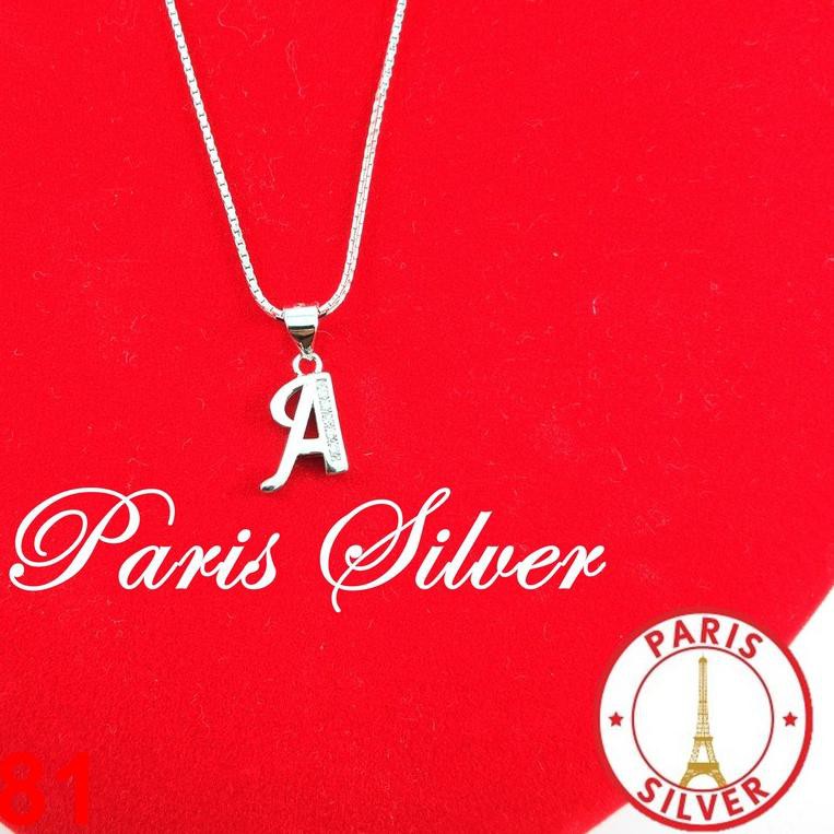 ⅎ Kalung Liontin Huruf Nama Inisial Italy Cassandra Itali Perak 925 Silver asli lapis emas putih ☟