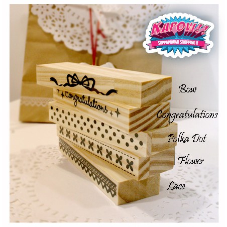 

LONG WOOD STAMP - STEMPEL KAYU MOTIF SCRAPBOOK