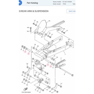 Bearing / Bosh Fork / Arm Vixion New Set +Bearing 2 Pcs Yamaha Asli Oem Original