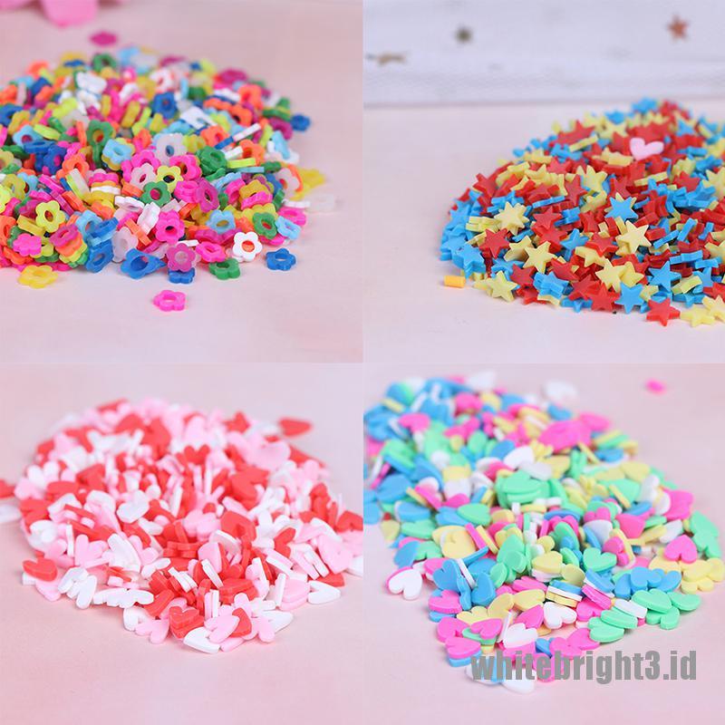 (white3) 10g / Pak Mainan slime Polymer clay Bentuk Permen Untuk diy Dekorasi Handphone