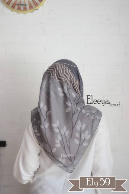 HIJAB SEGIEMPAT MOTIF ELY 59 || Eleeya Scarf