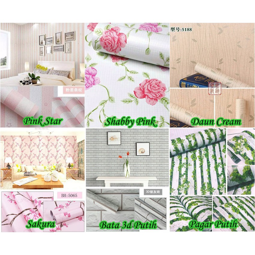 GOS wallpaper dinding 10 meter X 45cm MOTIF LARIS GOS wallpaper dinding 10 meter X 45cm MOTIF LARIS