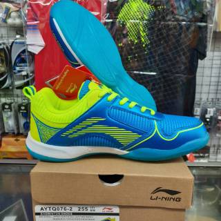  SEPATU  BADMINTON  LINING  ATTACK PRO II BLUE LIME 