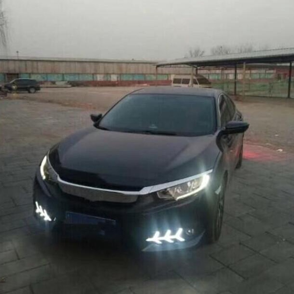 COVER FOGLAMP DRL HONDA CIVIC TURBO 2016 UP LED FUNGSI 3 WARNA