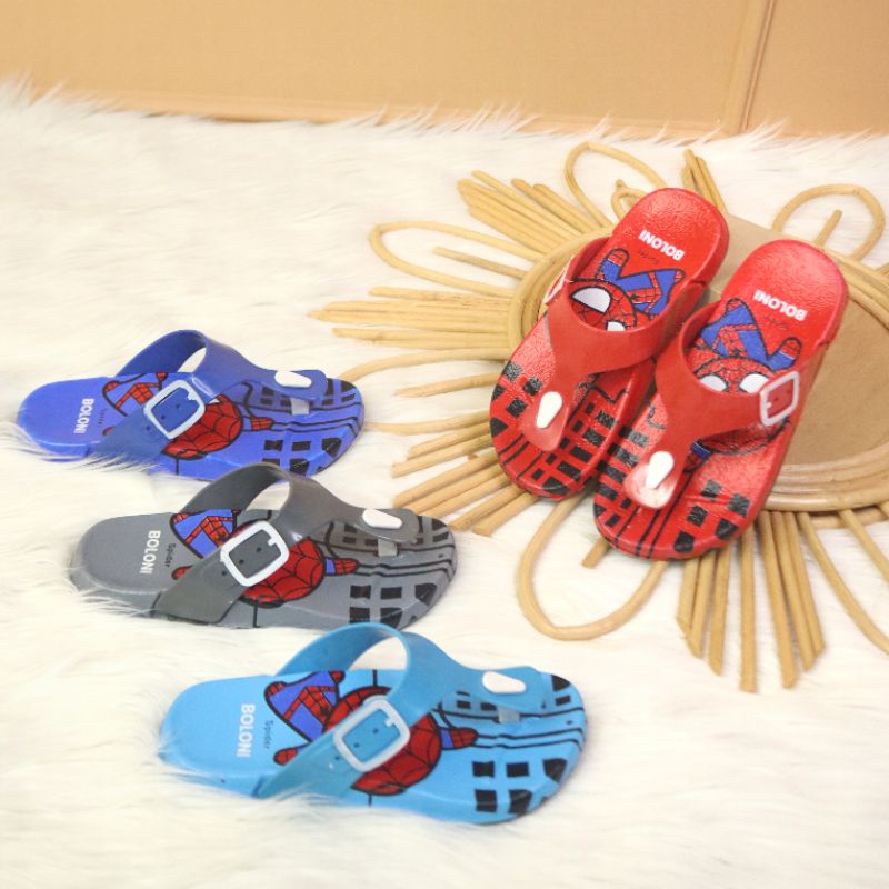 (SPIDER) Sandal anak Boloni Lucu Kekinian Cakep