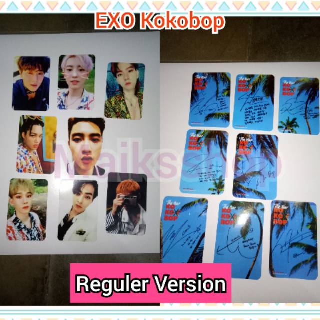 EXO The War Kokobop Photocard Kpop