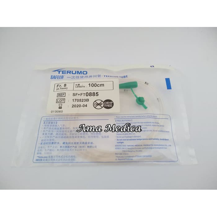 Selang NGT Feeding Tube Sonde Selang Makan Silikon Terumo 8 Fr 100 cm