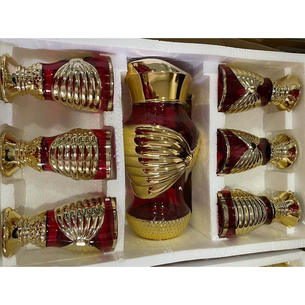 Eskan & Gelas Set (1 Pitcher & 6 Gelas) dari Kaca NITONDO - 0092
