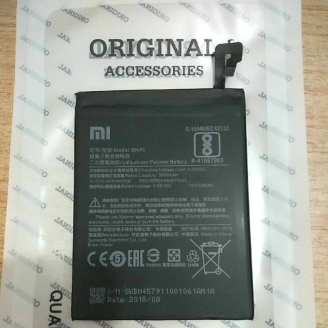 Baterai batre Soket Xiaomi BN 45