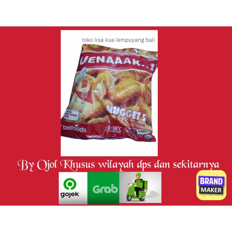

belfoods Uenak Nugget "S" 500g nuget Ayam Belfoods