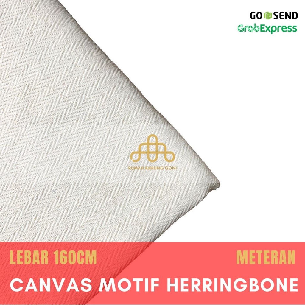 Kain Kanvas Anyaman Herringbone - Kanvas Meteran - Kanvas Bahan Tas