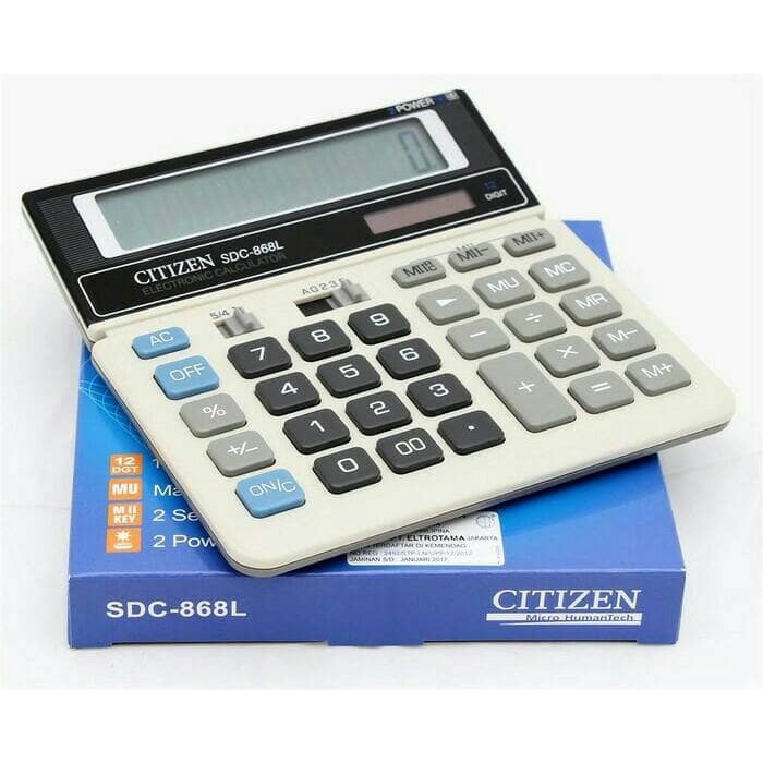 Kalkulator Citizen 868 Big Display 12 Digit Kalkulator bakul layar besar calculator citizen 868L