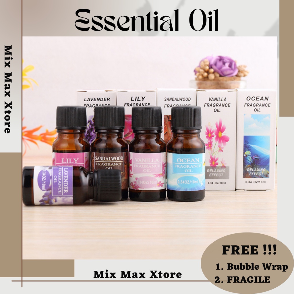 Taffware Essential Oil Minyak Aromaterapi Minyak Esensial Pure Oil Aromatherapy Diffuser 10ml (Humi TSLM1)