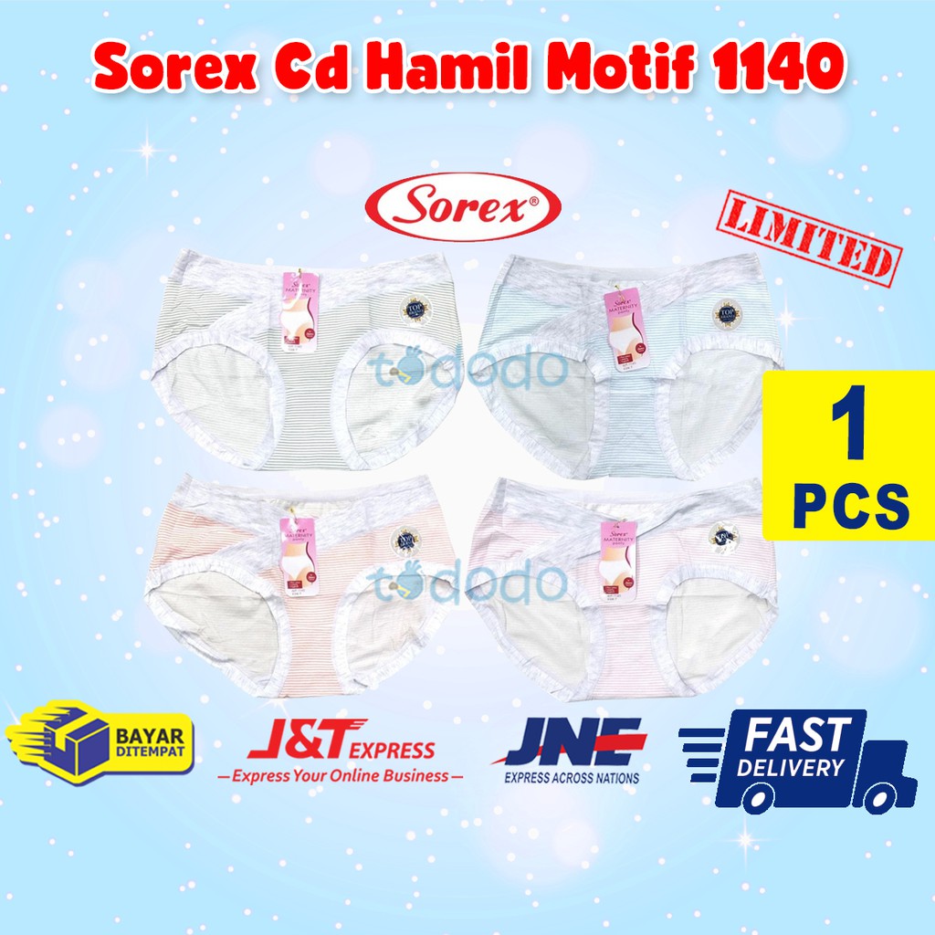 Sorex Celana Dalam Wanita Hamil Motif Garis - Maternity Panty CD 1140