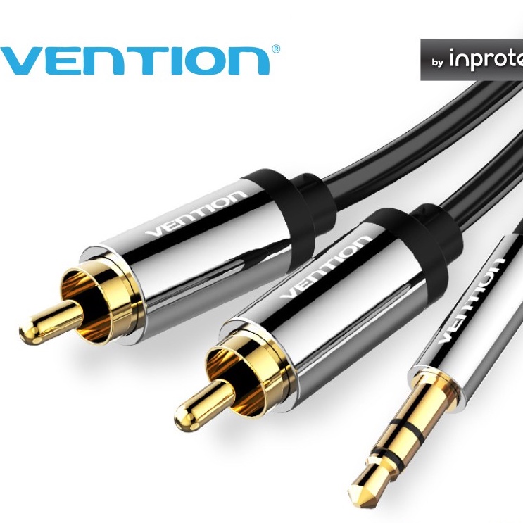 Vention BCF 5M Kabel Aux 3.5mm Male to 2 RCA Male