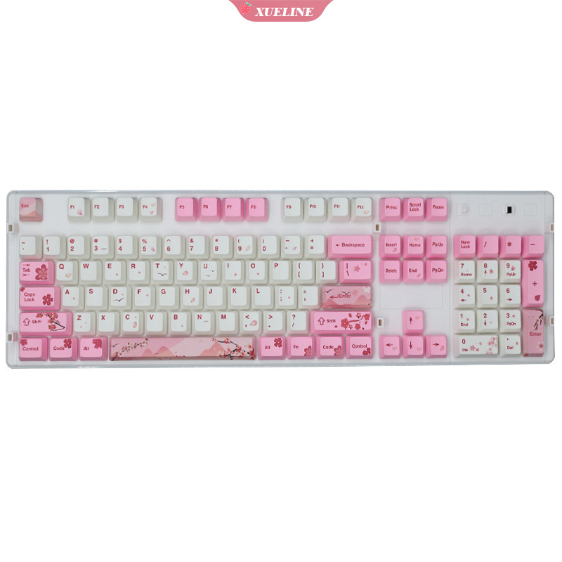 104-key OEM PBT Set Sublimation Pink color Keycap Switches Mechanical Keyboar |XUELI|