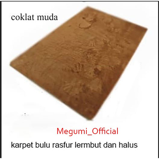 Karpet bulu 100x150x2cm polyfoam-Coklat muda