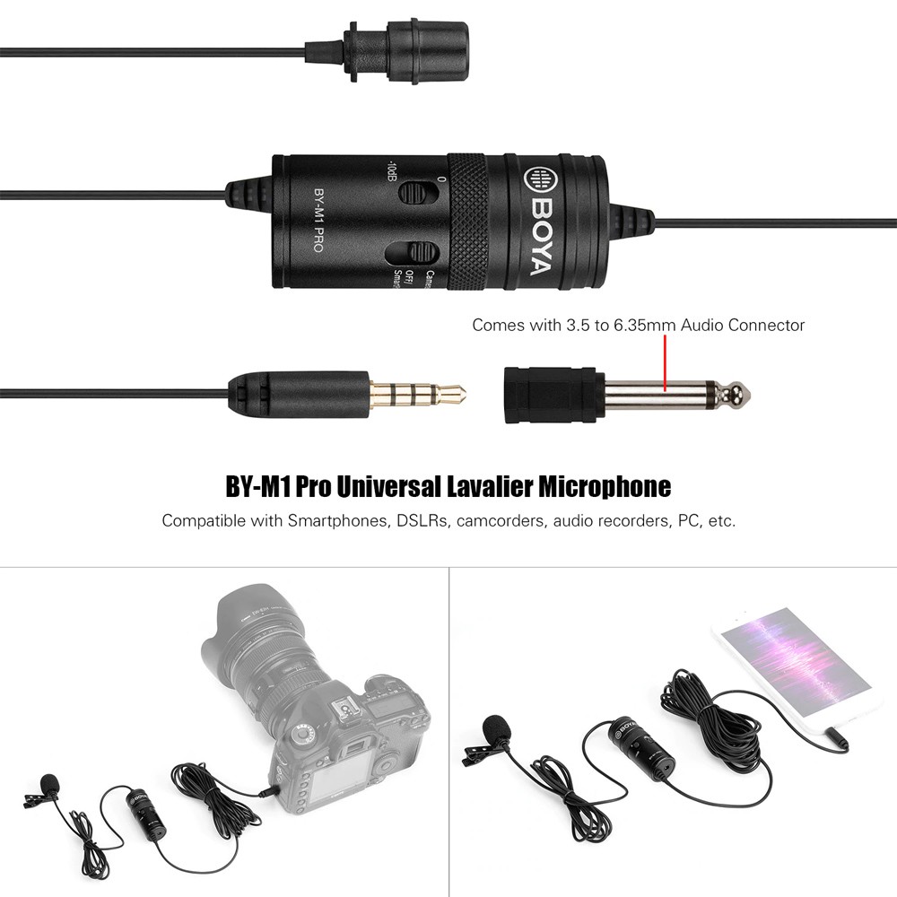 GoodCase - Microphone Boya BY-M1 3.5 Mm Lavalier Microphone