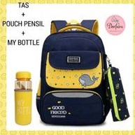 Tas Ransel Sekolah Anak Model Paus Plus My Botol Untuk Anak Paud TK Sd