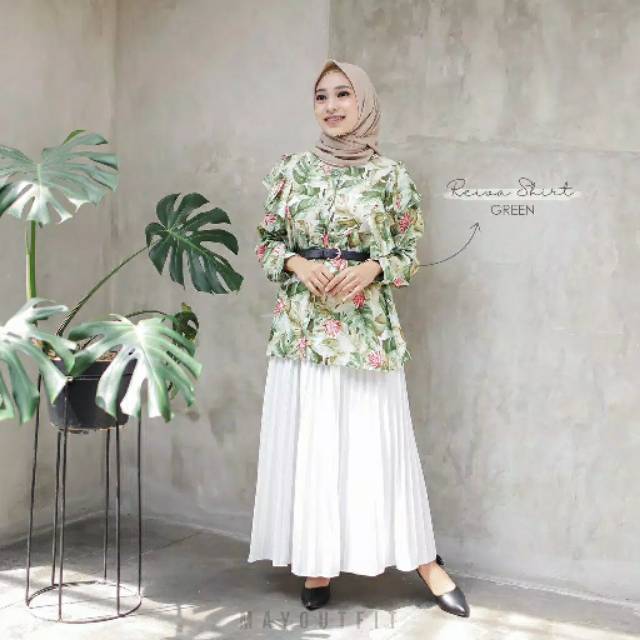 Mayoutfit Reiva Shirt / Kemeja Mayoutfit / Mayoutfit Kemeja Satin