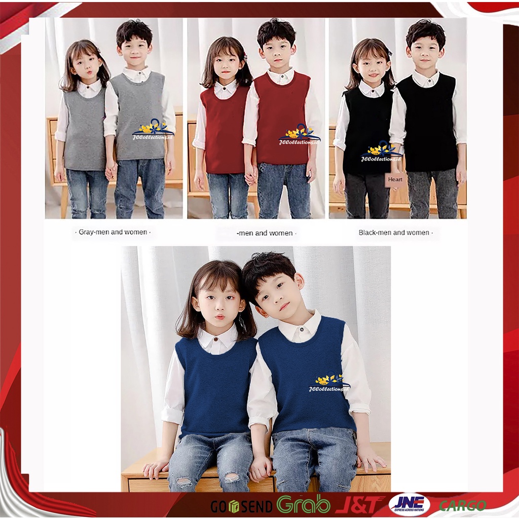 Rompi Vest Anak Korea Oneck  / Kids Vest Rajut Anak Odwinn - JCCollections