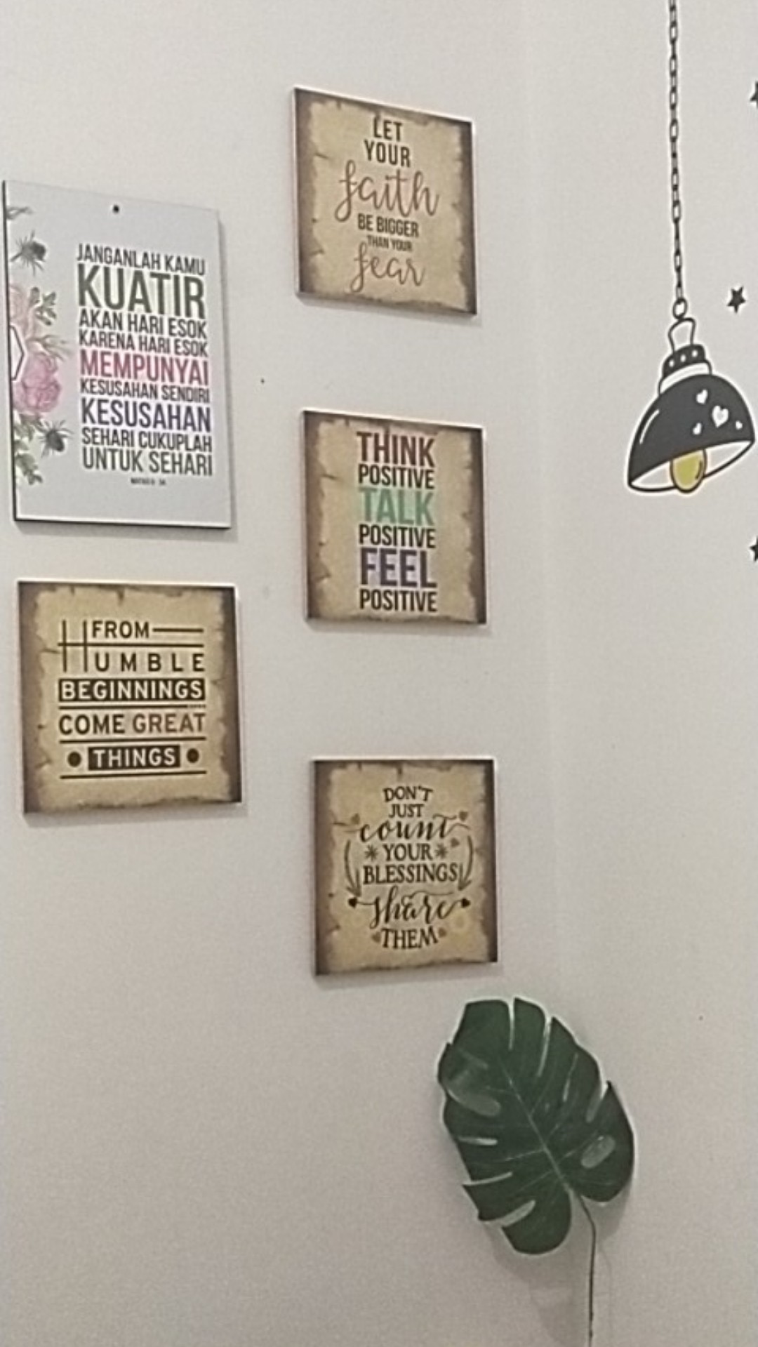 Walldecor Home Family Quotes Kata Motivasi 20x20cm Pajangan Hiasan Dinding Shabby Chic