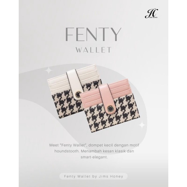 FENTY WALLET JIMS HONEY ORI DOMPET PENDEK LIPAT WANITA CEWE IMPOR FASHION KOREA TEMPAT KARTU TIPIS