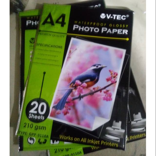 Kertas Glossy photo V-Tec A4