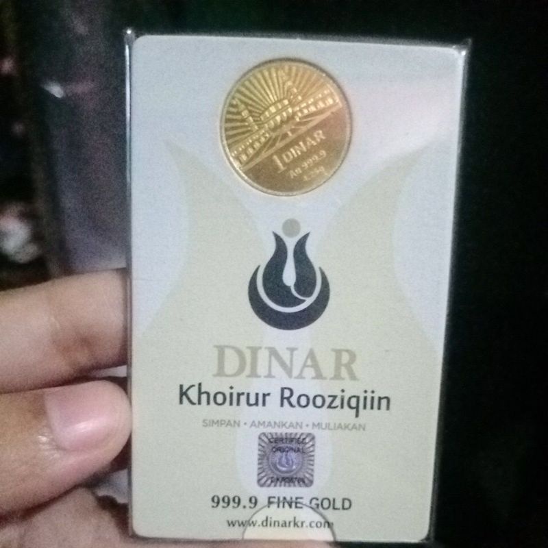 1 Dinar Khoirur Rooziqiin 24 K 999.9 Fine Gold