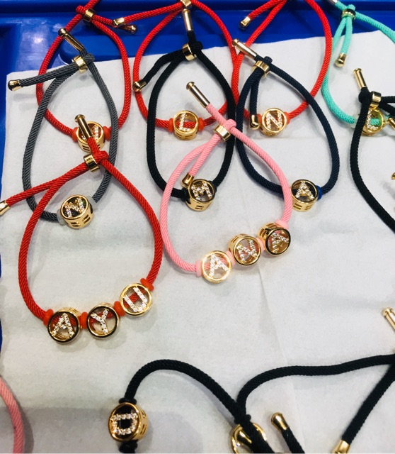 Gelang wanita tali hongkong variasi lapis emas gelang huruf gelangalphabet gelanginisial gelang nama