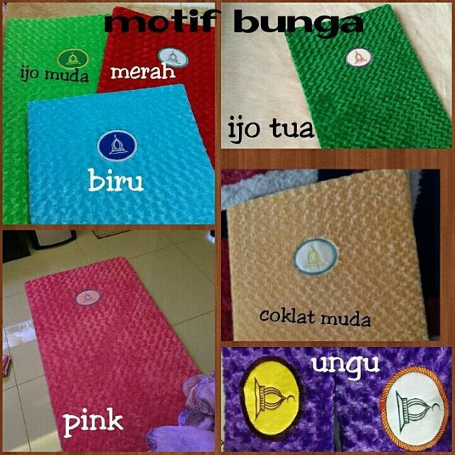 SAJADAH BULU || SAJADAH BUSA || SAJADAH RASFUR MOTIF BUNGA INCLUDE TAS PLUS BORDIR NAMA