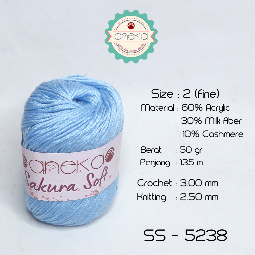 Benang Rajut Sakura Soft / Silk Cotton Milk Cotton Yarn - 5238