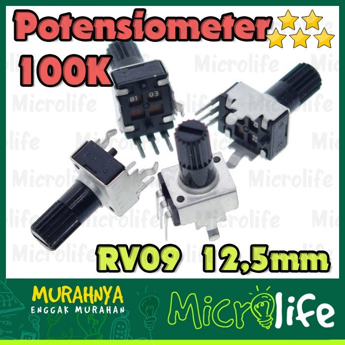 Potensio 100K RV09 Potensiometer 12.5mm