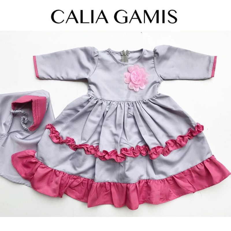 Gamis Anak Perempuan Calia Dress Set Hijab
