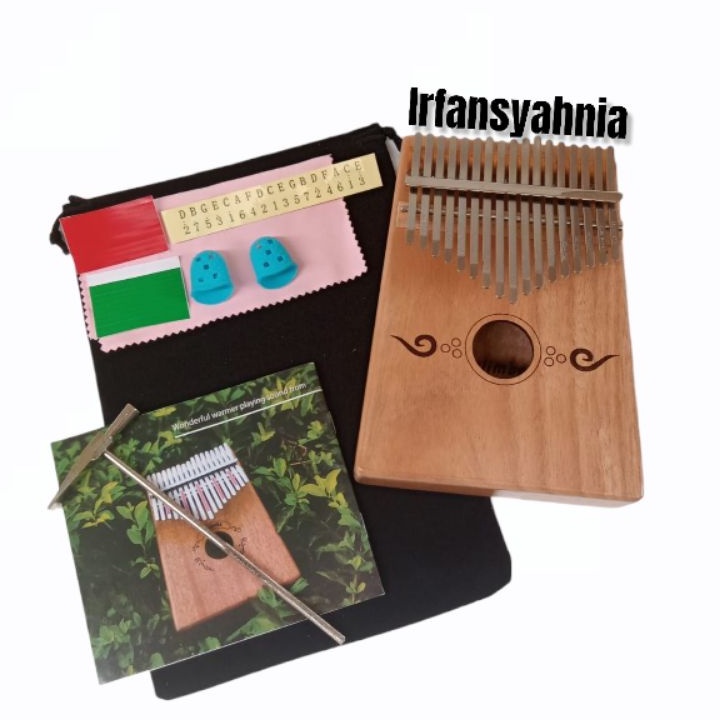 KALIMBA COWBOY PIANO JARI 17 KEY FULLSET KECAPI JEMPOL