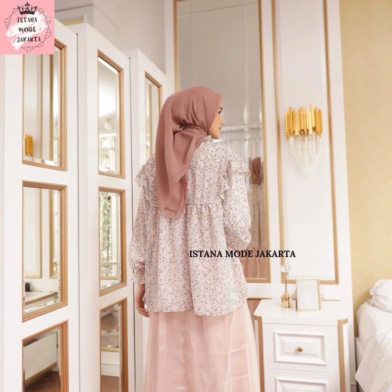 ISTANA MODE JAKARTA Zira baju atasan wanita terbaru blouse korean style blouse wanita lengan panjang-1